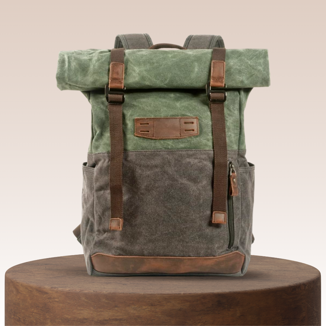 Calvin | Waterproof Canvas Roll-Top Backpack