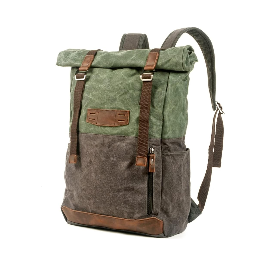 Calvin | Waterproof Canvas Roll-Top Backpack