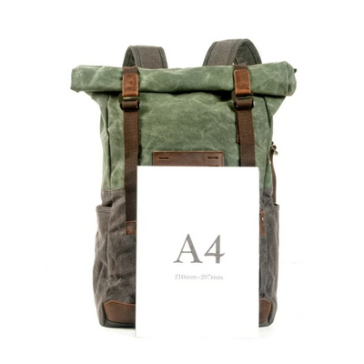 Calvin | Waterproof Canvas Roll-Top Backpack