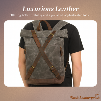 Barron | Waxed Rucksack Canvas Roll-Top Backpack