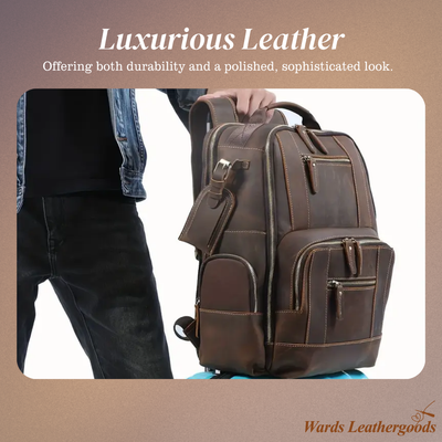 Sterling | Vintage Leather Multi‑Layer Backpack