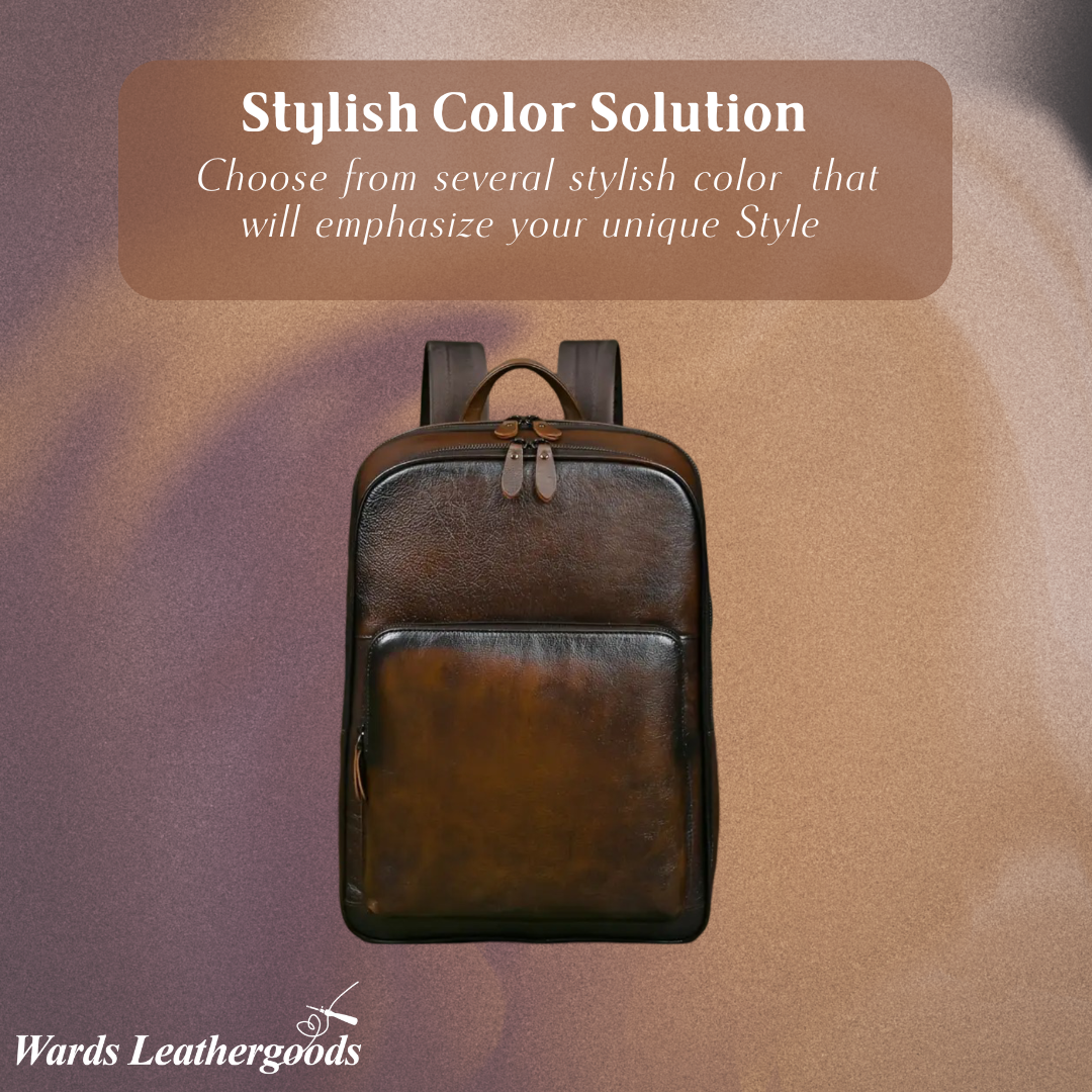 Bennett | Full-Grain Leather “Professor” Laptop Backpack