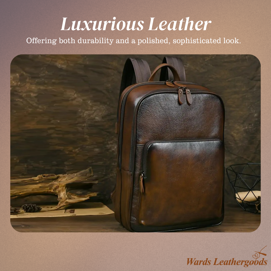 Bennett | Full-Grain Leather “Professor” Laptop Backpack