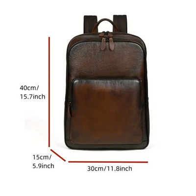 Bennett | Full-Grain Leather “Professor” Laptop Backpack