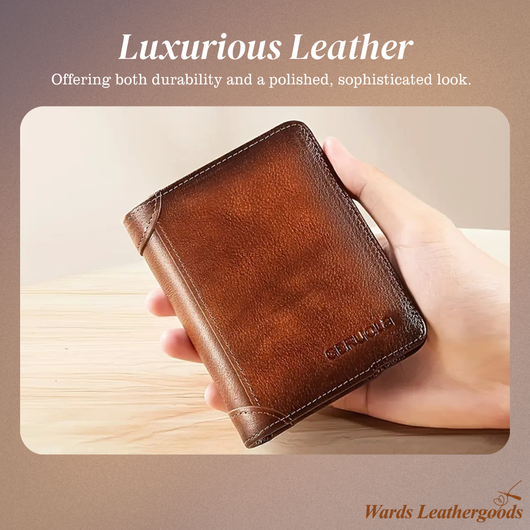 Slim RFID Leather Wallet (Checkout Offer) (BUY 1 GET 1 FREE)