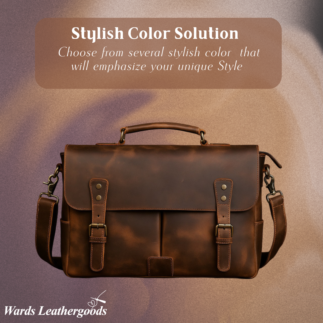 Clinton | Retro Leather Messenger Bag