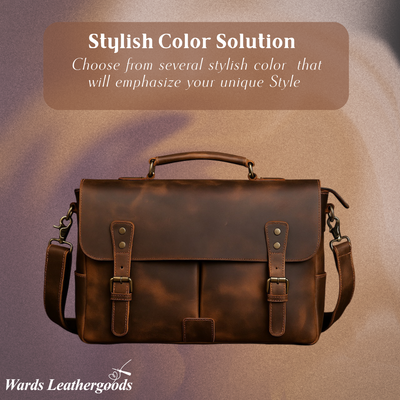 Clinton | Retro Leather Messenger Bag