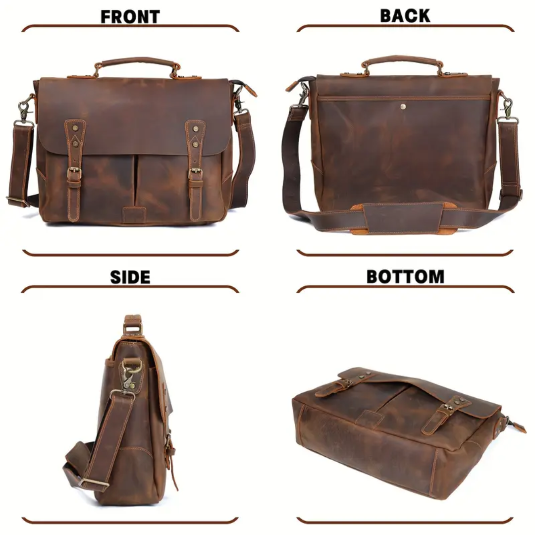 Clinton | Retro Leather Messenger Bag (BUY 1 GET 1 FREE)