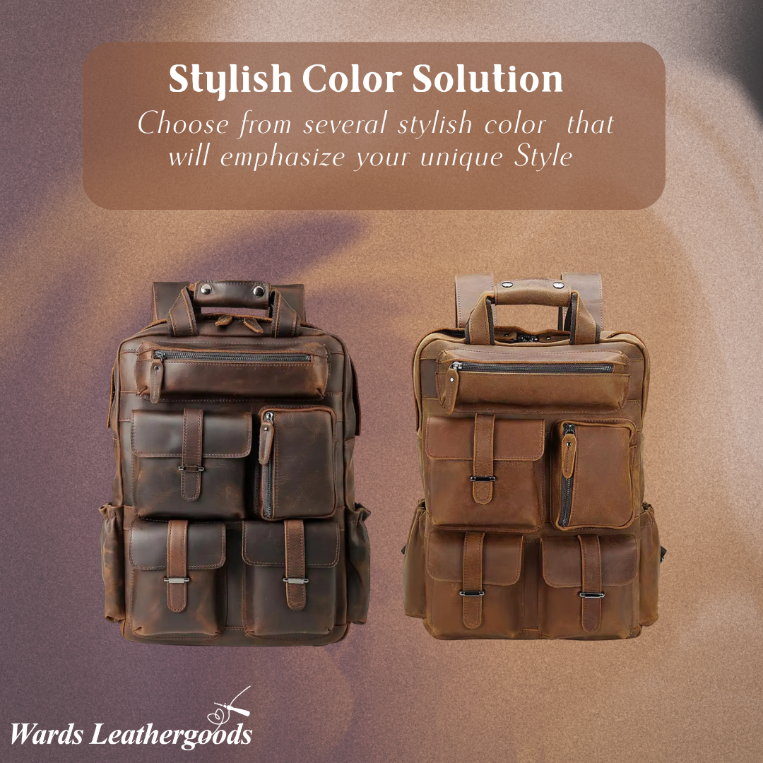 Ruben | Multi-Pocket Leather | Backpack