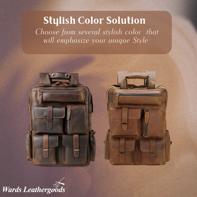 Ruben | Multi-Pocket Leather | Backpack