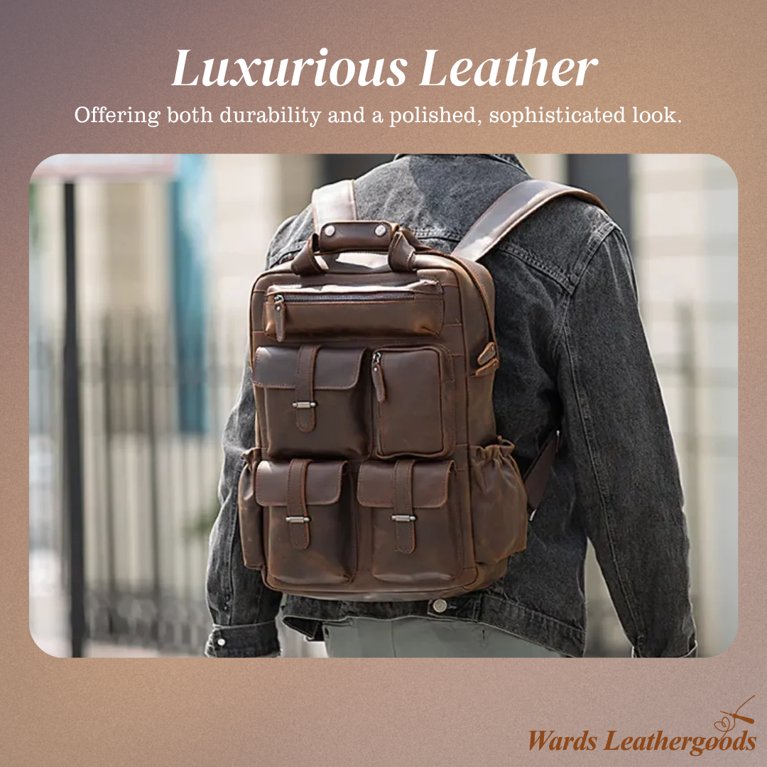 Ruben | Multi-Pocket Leather | Backpack