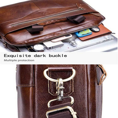Anthony | Modern Leather Briefcase | Crossbody Bag