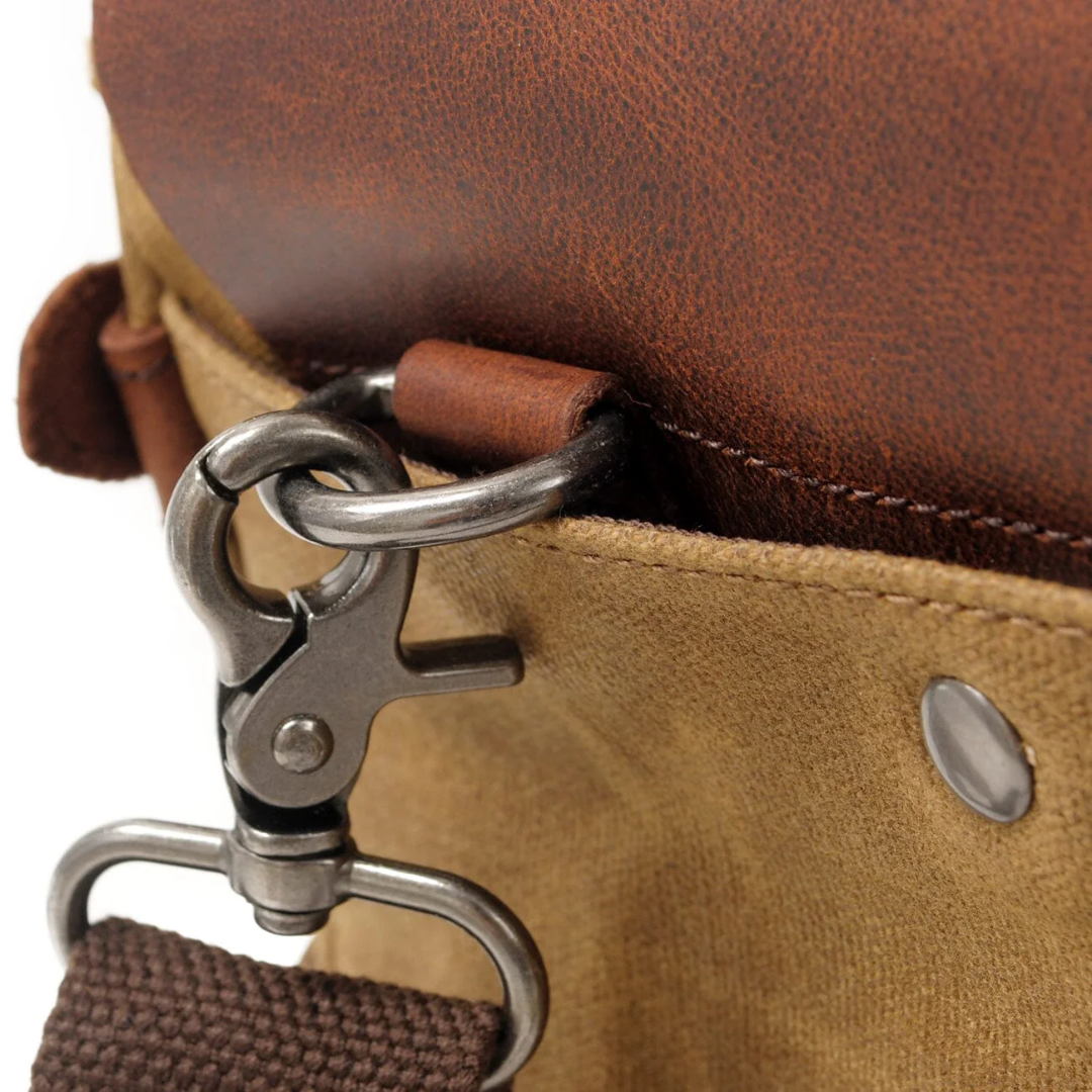 Edward | Vintage Canvas with Leather Flap | Messenger Bag