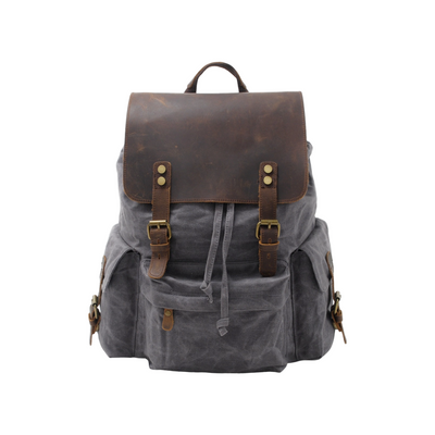 Joey | Classic Waxed Canvas with Leather Flap | Backpack