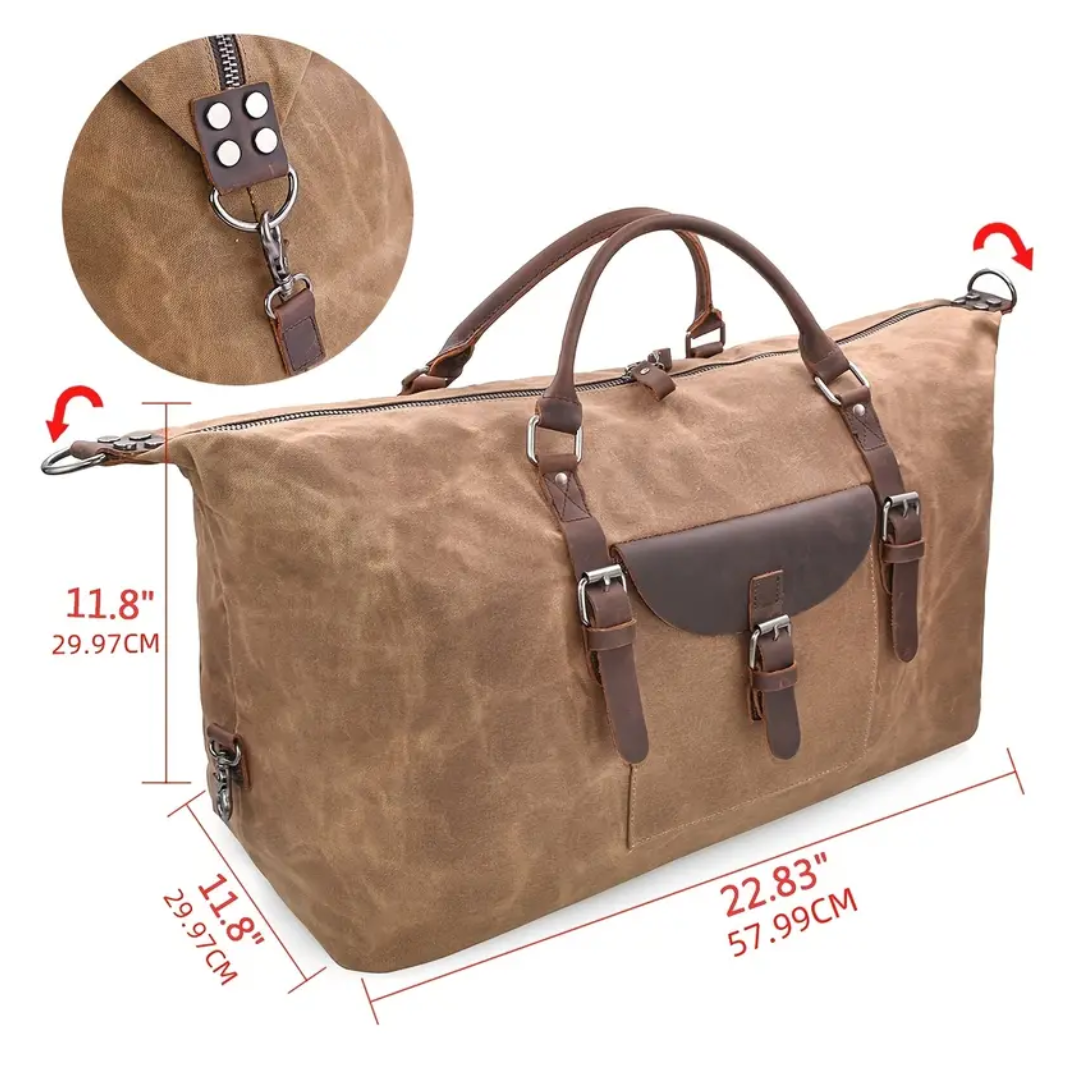 Leo | Stylish Leather Travel Set | Duffel Bag