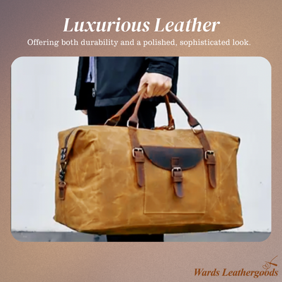 Leo | Stylish Leather Travel Set | Duffel Bag