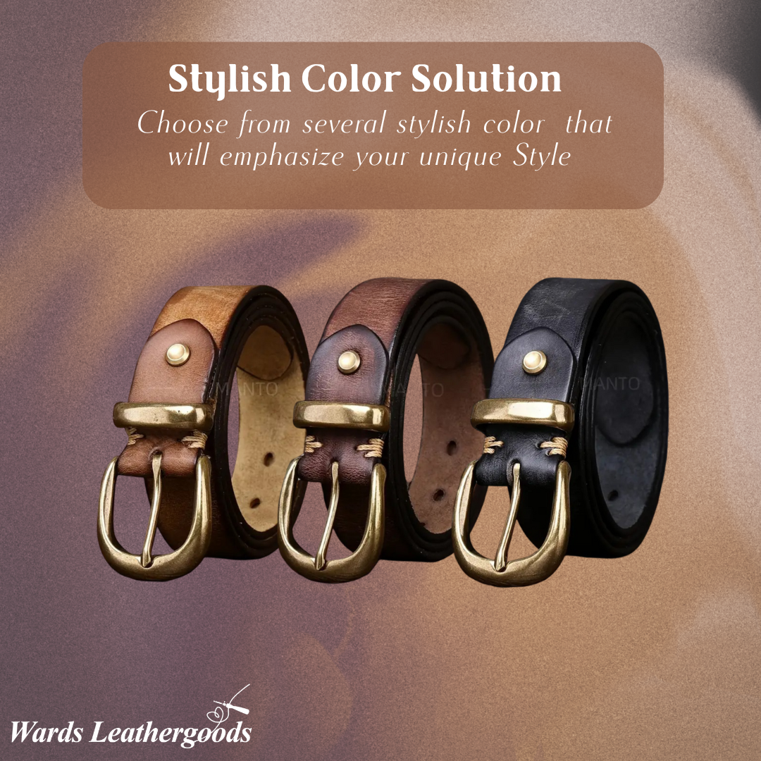 Luca | Retro Belt with Gold Buckle (BUY 1 GET 1 FREE)