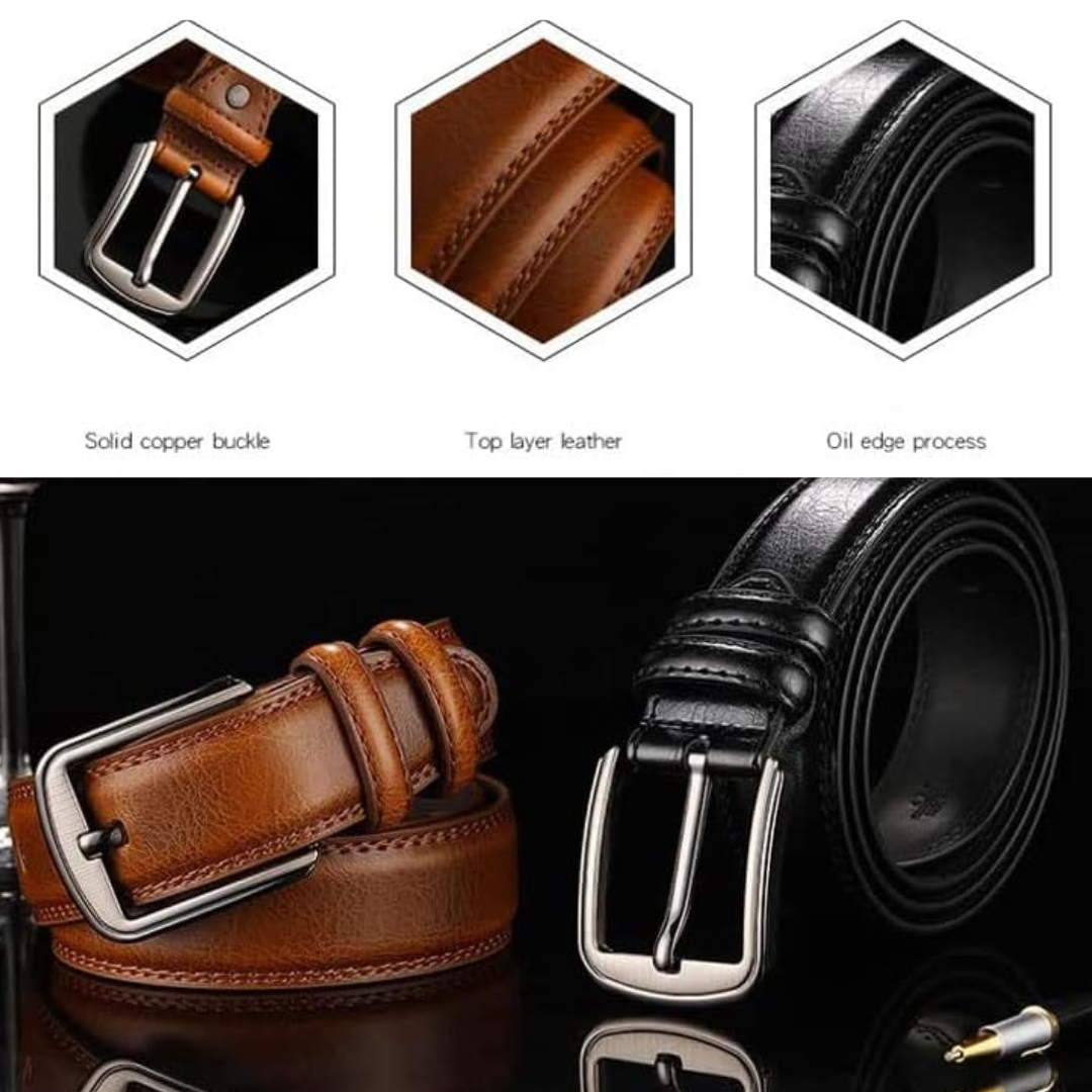 Logan  Belt with Classic Buckle (BUY 1 GET 1 FREE)