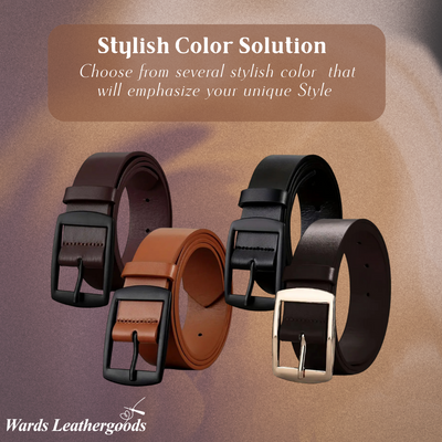 Milan | Everyday Belt with Square Alloy Buckle (BUY 1 GET 1 FREE)