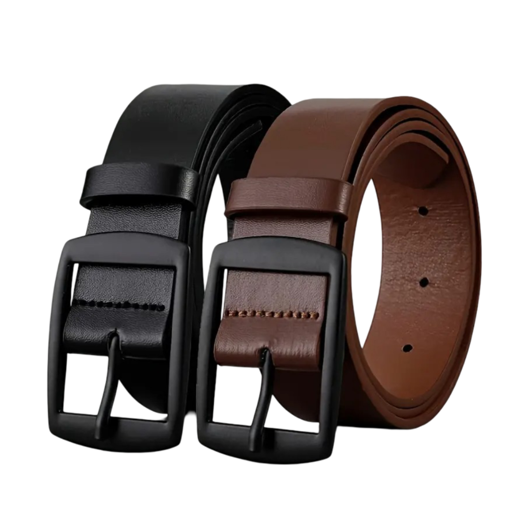 Milan | Everyday Belt with Square Alloy Buckle (BUY 1 GET 1 FREE)