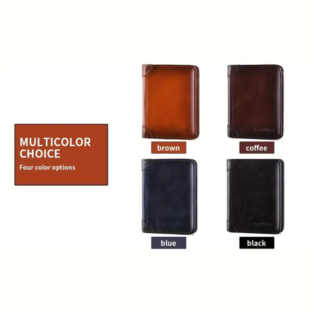 Sterlingfold | Genuine Leather Trifold Wallet for Men (BUY 1 GET 1 FREE)