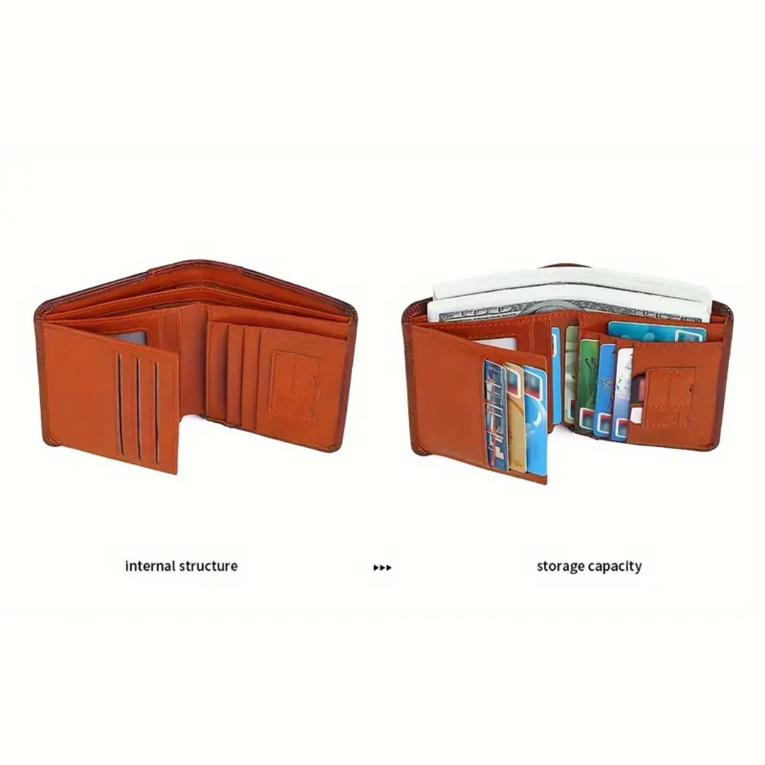 Sterlingfold | Genuine Leather Trifold Wallet for Men (BUY 1 GET 1 FREE)