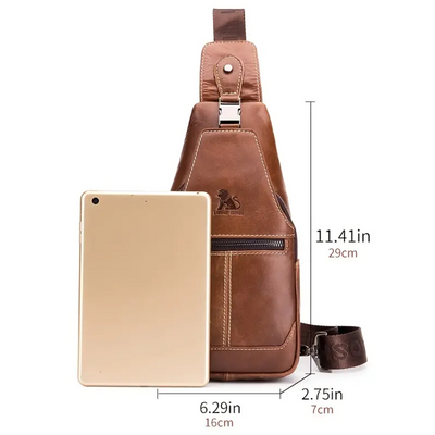 Callum | Leather Crossbody Chest Bag for Men