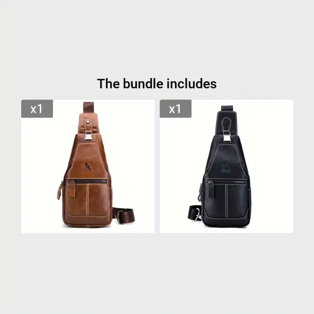 Callum | Leather Crossbody Chest Bag for Men