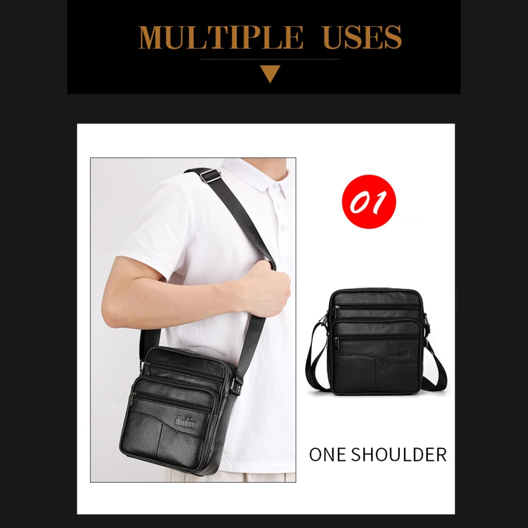Arlo | Leather Multifunctional Shoulder Bag for Men