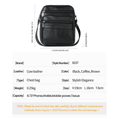 Griffin | Leather Business Crossbody Bag for Men