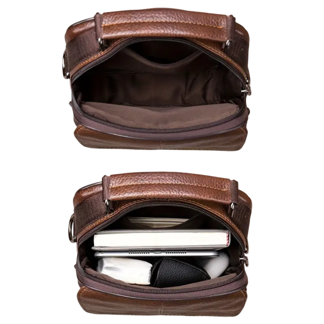 Jasper | Leather Courier Shoulder Bag for Men