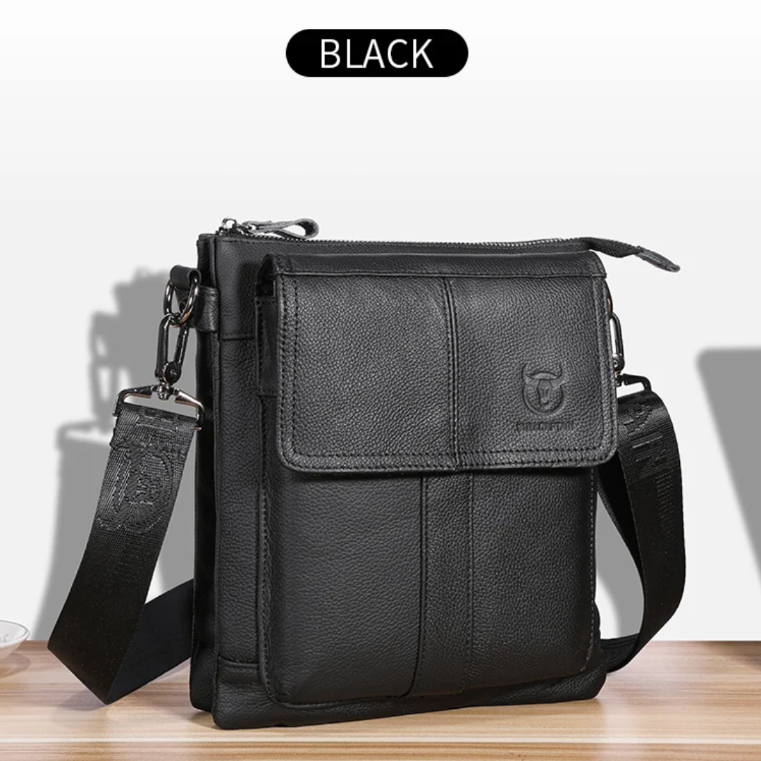 Colton | Slim Leather Crossbody with Flap Pocket Design