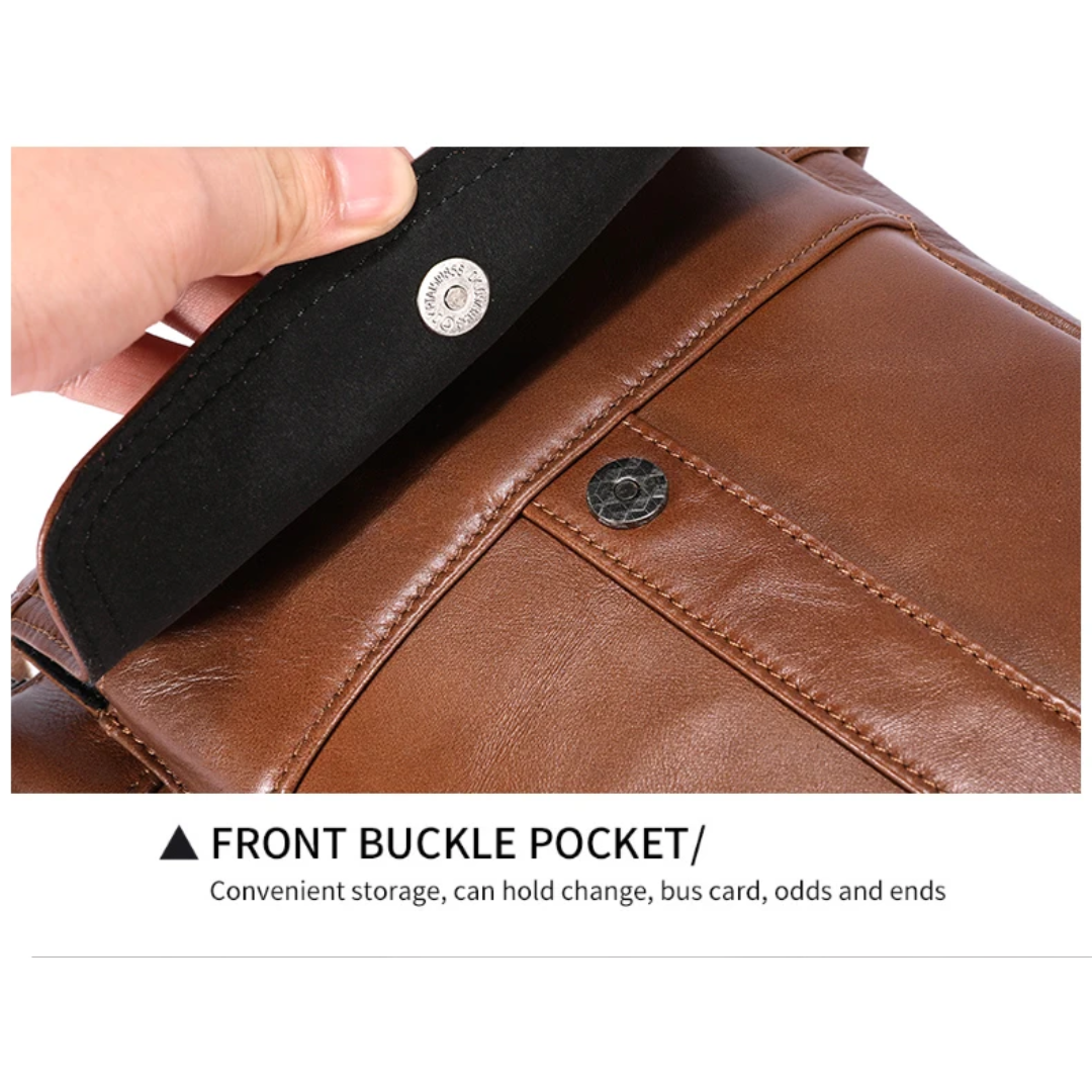 Colton | Slim Leather Crossbody with Flap Pocket Design (BUY 1 GET 1 FREE)