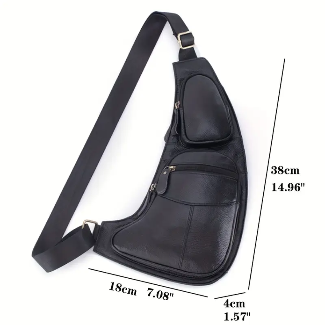 Malric | Hands-Free Lightweight Leather Sling Bag