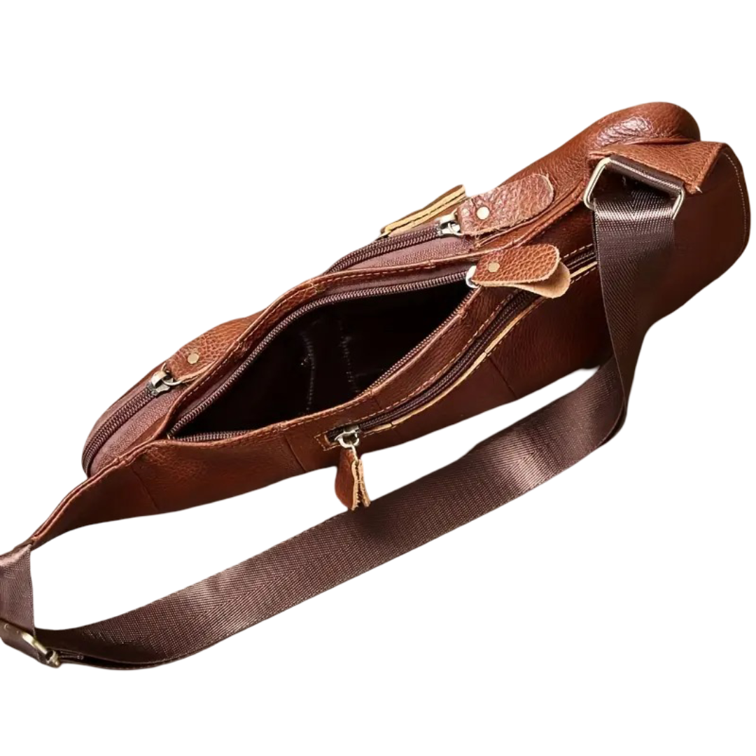 Malric | Hands-Free Lightweight Leather Sling Bag