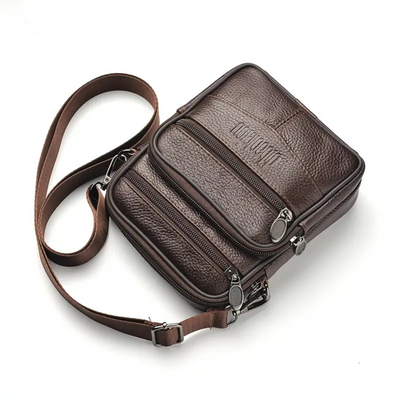 Brian | Textured Crossbody with Triple-Zip Utility