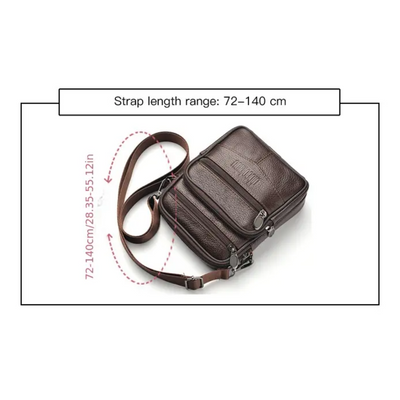 Brian | Textured Crossbody with Triple-Zip Utility